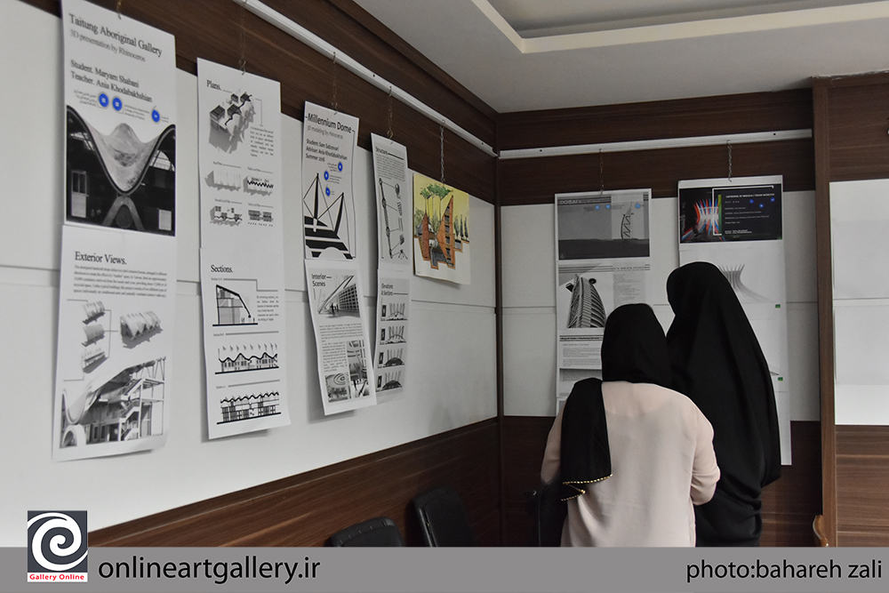گزارش تصویری نمایشگاه یکروزه آثار هنرجویان دوره تابستانه کانون آموزش مهارت انجمن علمی معماری دانشگاه تهران